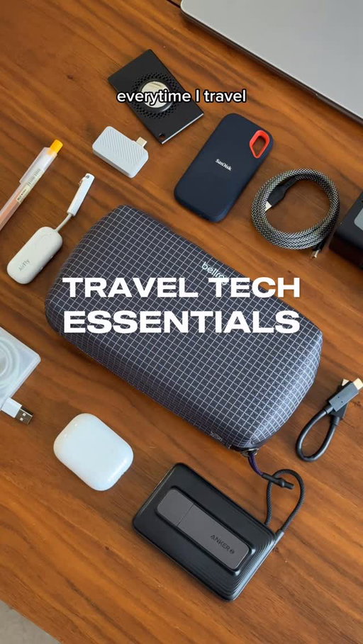 my long-haul flights survival kit ✈️ everything i pack in my tech pouch i cant travel without 👀📱

links to them in my LTK OR comment “travel” and i’ll send them to you!

Product mentioned:
- @anker_official Zolo Powerbank
- @apple Airfly Pro + Airpods Pro 3 + Airtag
- @sandisk @lexar_global portable SSD 
- @bellroy tech case