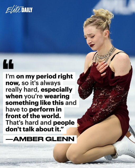 THIS! 💪 #AmberGlenn opened up to reporters about competing in the 2026 #WinterOlympics while on her period, and raised such an important point: “It’s really difficult, and it’s scary, and it makes you extra emotional... it’s something that we don’t really talk about a lot for female athletes, and I think it should be a topic of discussion.”

Photos: Getty