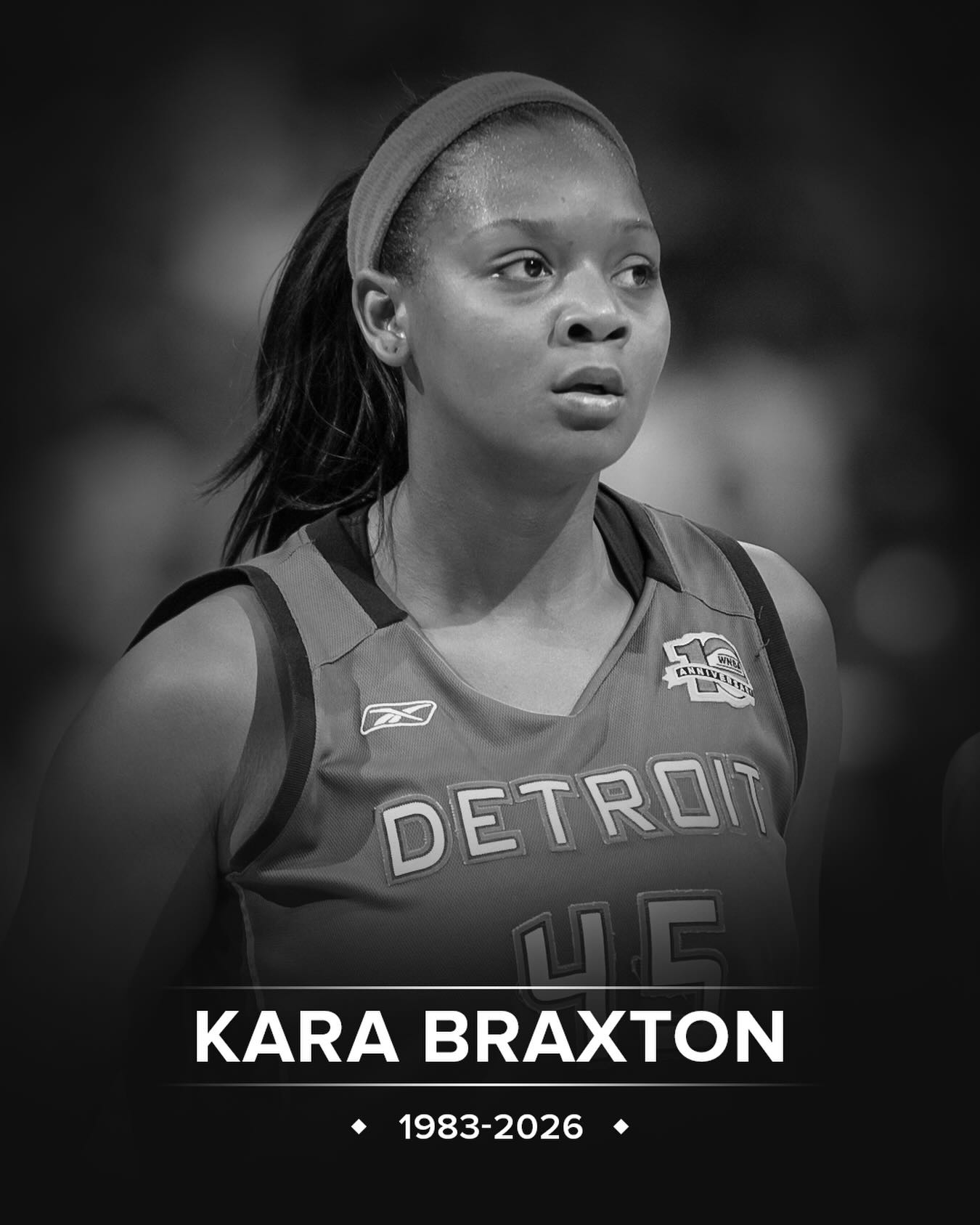 Two-time WNBA champion Kara Braxton has passed away. She was 43.