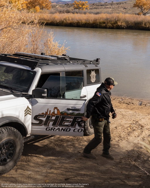 Sheriff Jamison Wiggins and Sergeant Bradley Hines rely on a Ford Bronco® to conduct hundreds of Search and Rescue (SAR) missions each year in Grand County, Utah. 

“The Ford Bronco is my mobile command center. I’m out here to save lives. And if I can’t make it there in my vehicle, it’s pretty much useless to us.” —Sergeant Hines

Stationed in Moab – a popular destination for base jumping, mountain biking, hiking and off-roading – Sheriff Wiggins, Sergeant Hines and their SAR team members oversee the busiest SAR operation in the state of Utah. 

“When lives are on the line, you can’t compromise on capability.” —Sheriff Wiggins