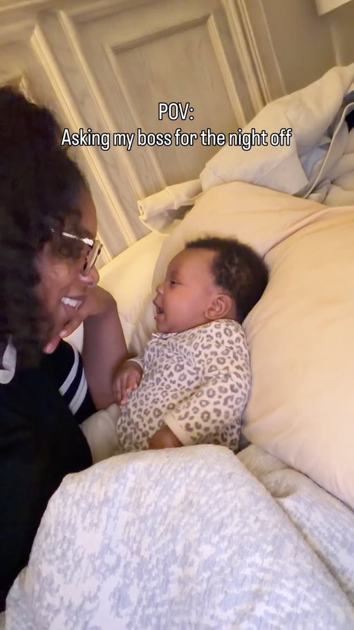 Do ya’ll think my request will be approved? 🙃
It’s her looking at me like aww, such a cute ask. 🤣😩
She is currently waking 1-2 times a night to feed while co sleeping, which in my opinion isn’t terrible at all for her age. 🤭

A night off however would be nice, but I am breastfeeding and those aren’t in my cards just yet 🥱.