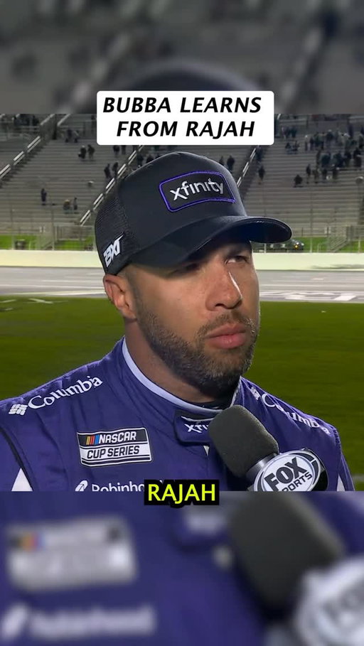 bubba shouts out @rajahcaruth_ post race for how he raced on saturday

#nascar #racing