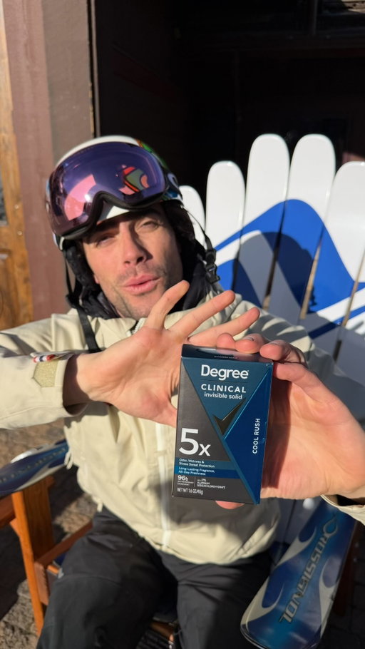 Putting the new @degree Clinical 5X antiperspirant to the test on the slopes #degreepartner