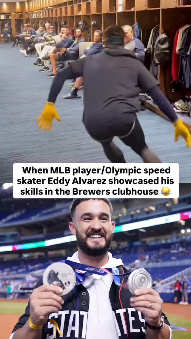 Now THIS is the MLB/Winter Olympics crossover we all needed ⛸️💨

(🎥: Brewers/X)