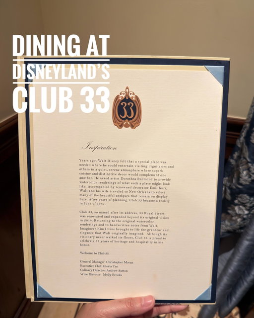 Dinner at 33 🐭🏰