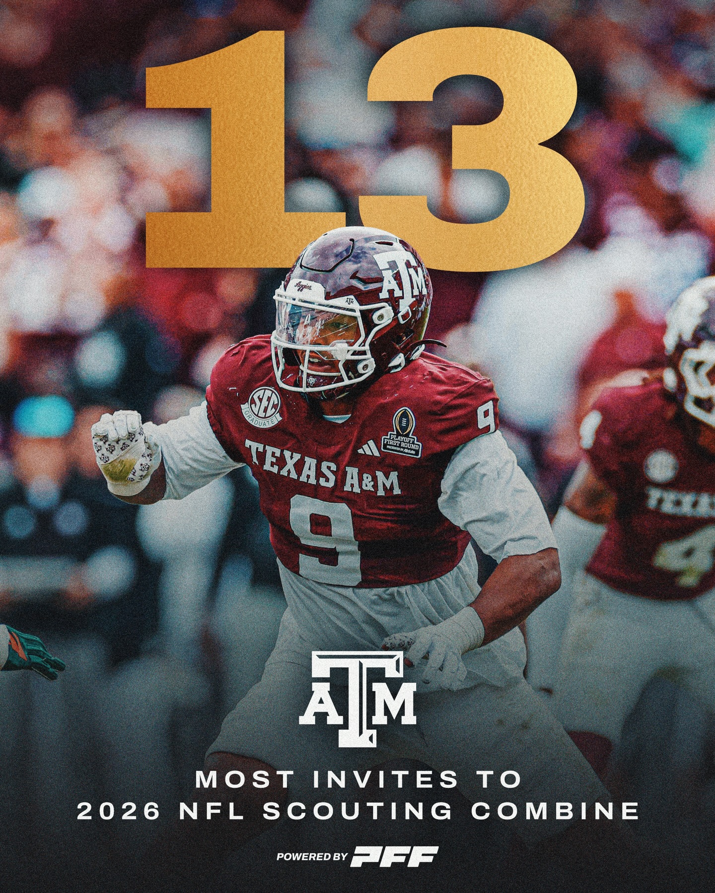 No team will be represented more at the NFL Combine than Texas A&M👏