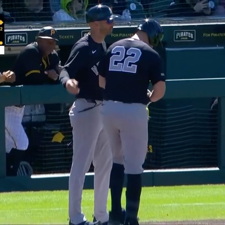 Ben Rice knocks in two runs in his first Spring Training game of the year and Jason Dominguez kept it going with a double to right field! 

Yankees also got a run on four walks in the second inning against Bubba Chandler, who is the #2 pitching prospect in MLB