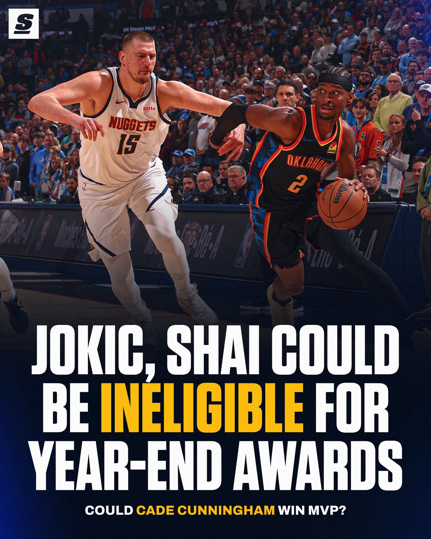 Jokic & Shai could end up falling short of the 65-game threshold for end-of-season awards. So... Cade Cunningham: MVP?? 🤯
