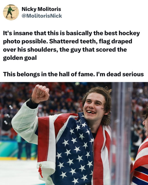 I don't even watch hockey like that and I can't stop thinking about it 🇺🇸🏒