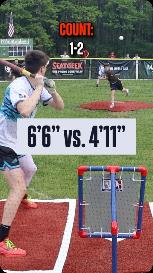 W for the short kings 

@rjwalgate_ (6’6”) vs. @ejports_10 (4’11”)

#mlw #wiffle #wiffleball #baseball #majorleaguewiffle