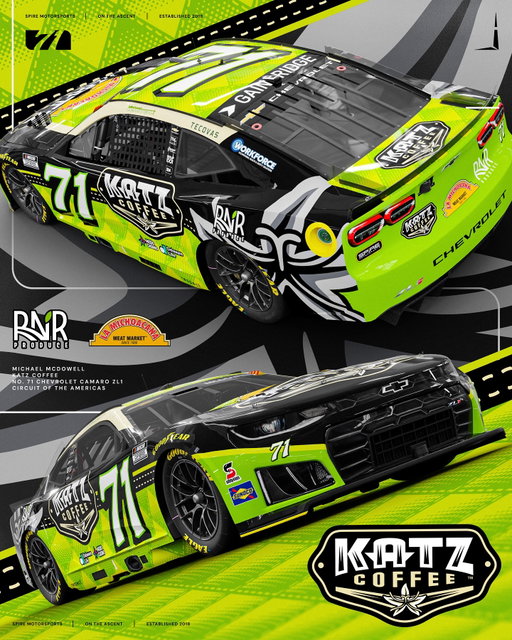 High-octane coffee 🤝 high-octane car.

@mc_driver will sport the @katzcoffee colors this weekend in Austin.