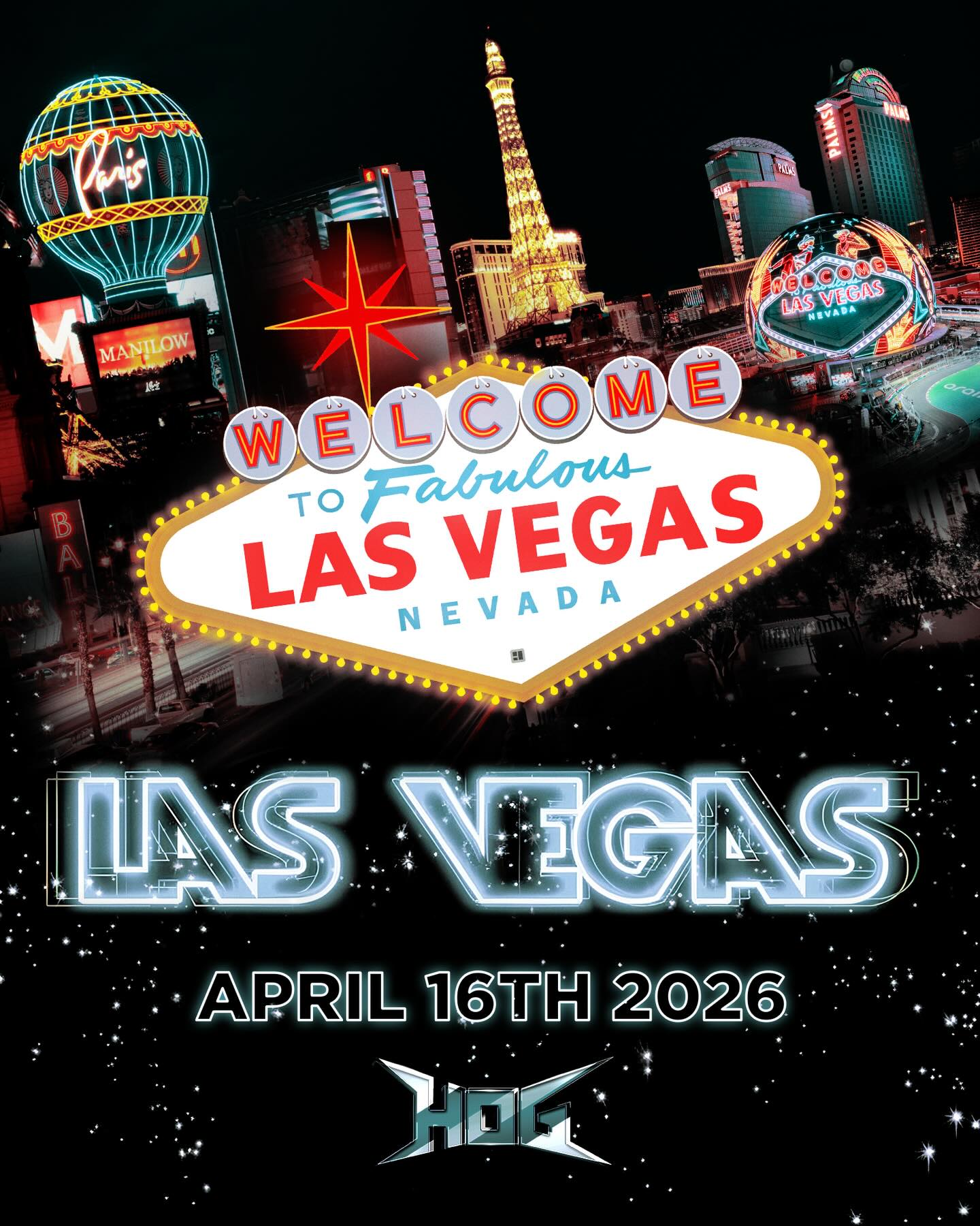 🚨 LAS VEGAS, WE COMING 🚨

April 16th, 2026.

When the wrestling world is watching…
HOG makes history. 🎰

( 🎟️ Tickets on sale Friday )