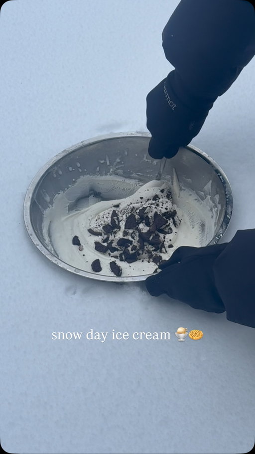 when life gives you snow days, make the viral snow ice cream! 🍨🧇