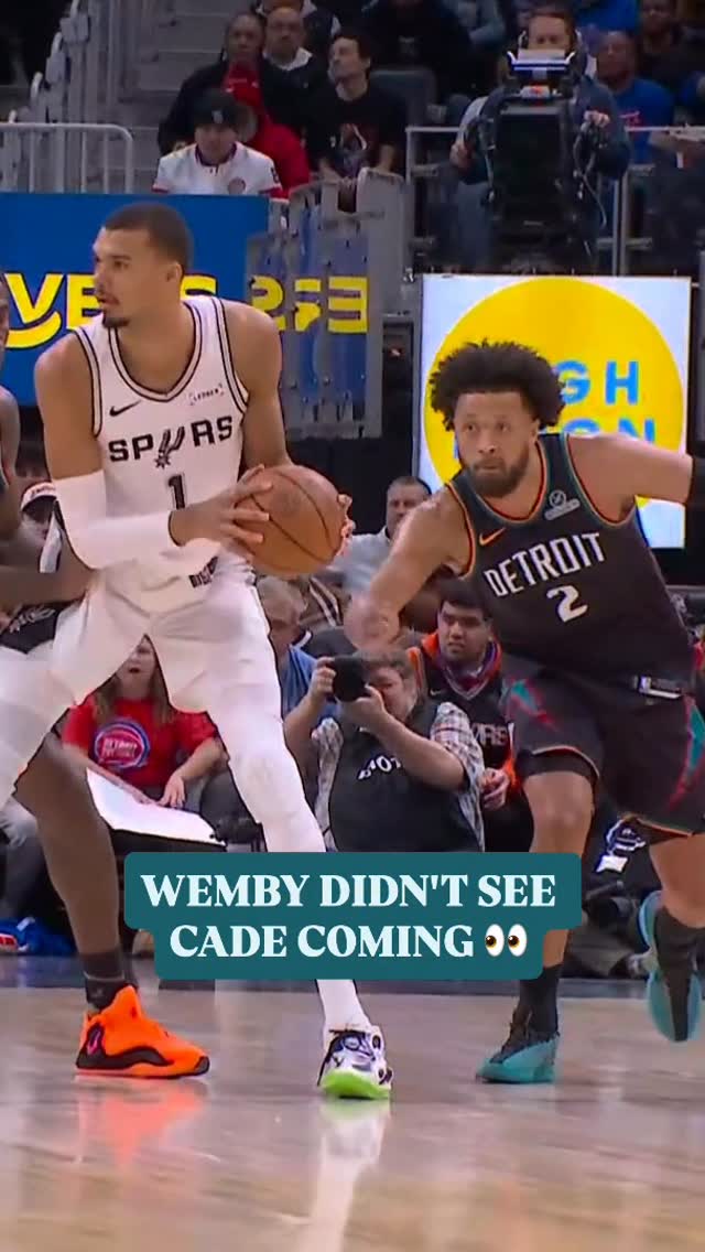 COOKIES! Cade Cunningham came from behind, swiped it from Victor Wembanyama, and flushed it on the other end! 🔥