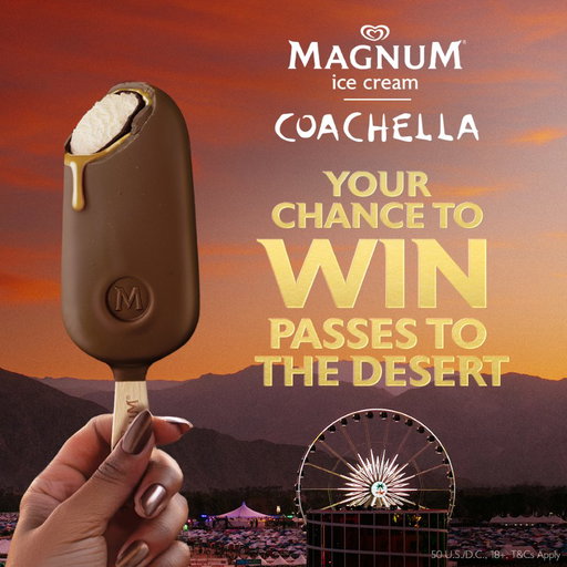 *CLOSED* We're bringing dessert to the desert ✨🌴

This year, Magnum will be the coolest festival accessory -- and we're sending TWO lucky winners to Coachella 2026 with a trip for you + a friend

Want in? Here's how to enter:
1️⃣ Follow this account
2️⃣ Like this post
3️⃣ Comment "Weekend 1" or "Weekend 2" to choose your desert destiny

While you're at it, tag your festival bestie so they know to get their fits ready. 🎡🍦

Will we see you under the desert sky?

NO PURCH NEC. Open to 50 US & DC, 18+. Ends 3/10. Rules: rules.dja.com/magnumgiveaway