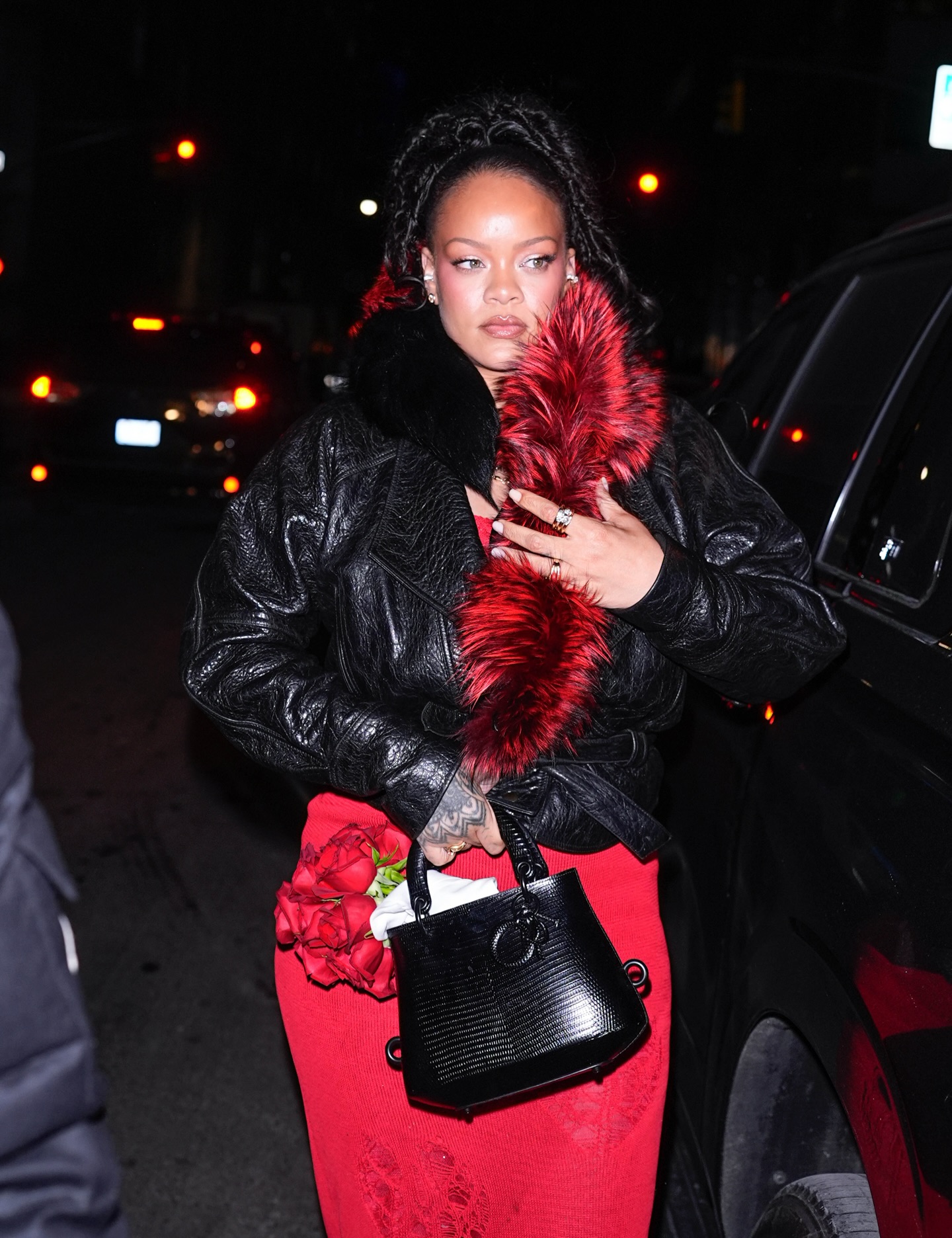 Rihanna is seen on February 14, 2026 in New York City. Photos from Getty Images (Photo by XNY/Star Max/GC Images)