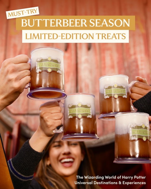 The Wizarding World of Harry Potter has just announced some of its global, limited-time Butterbeer Season treats and exclusive merchandise making their way to Universal Destinations & Experiences locations! Which are you most excited to try?