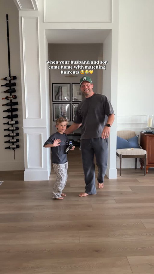 I can’t even handle the matching haircuts 🥹 they look like twins now