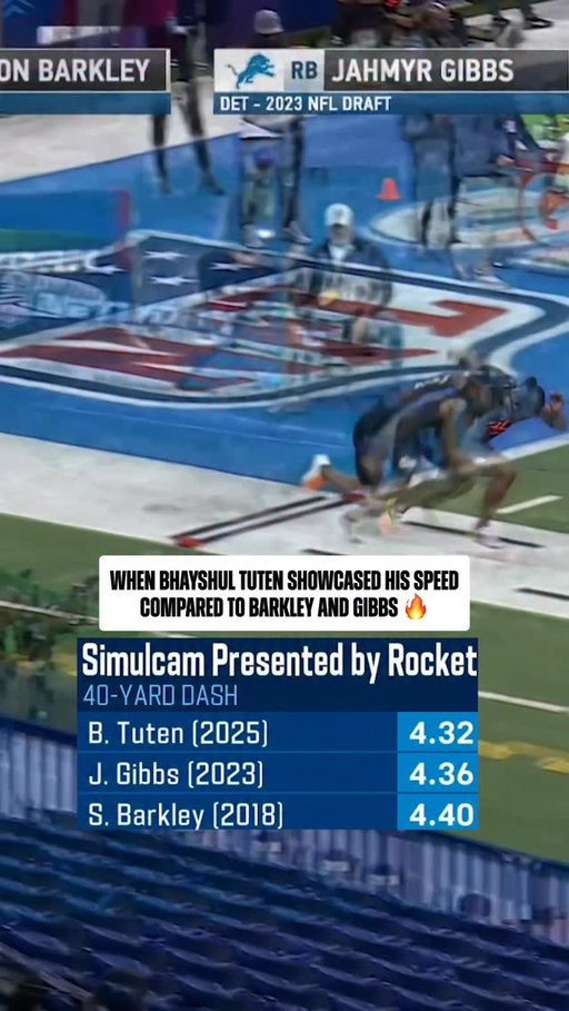 @bhayshul_ turned on the jets 🏃

2026 NFL Combine starts Thursday 3pm ET on @nflnetwork
Stream on @NFLPlus