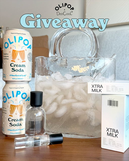 **CLOSED** ✨DEDCOOL x OLIPOP GIVEAWAY✨ 

The mid week pick-me-up you didn’t even know you needed. @drinkolipop and @dedcool are teaming up to give three followers the chance to add some scents and sips to their reset routine. 

What you’ll win: 
✨ DedCool Xtra Milk fragrance (Full Size & Travel Spray) 
🥤 2 cases of OLIPOP Cream Soda 

How to enter: 
1️⃣ Like this post 
2️⃣ follow @drinkolipop & @dedcool 
3️⃣ Drop a 💙 for a DM for entry! 

No Purch. Necessary. Enter through 2/27 at 11AM EST. Legal res. 50 US/DC, 18+. See Official Rules linked in bio for full details on how to enter, eligib. requirements, odds, prize descriptions and limitations. Void where prohibited. Sponsor: Olipop, Inc.