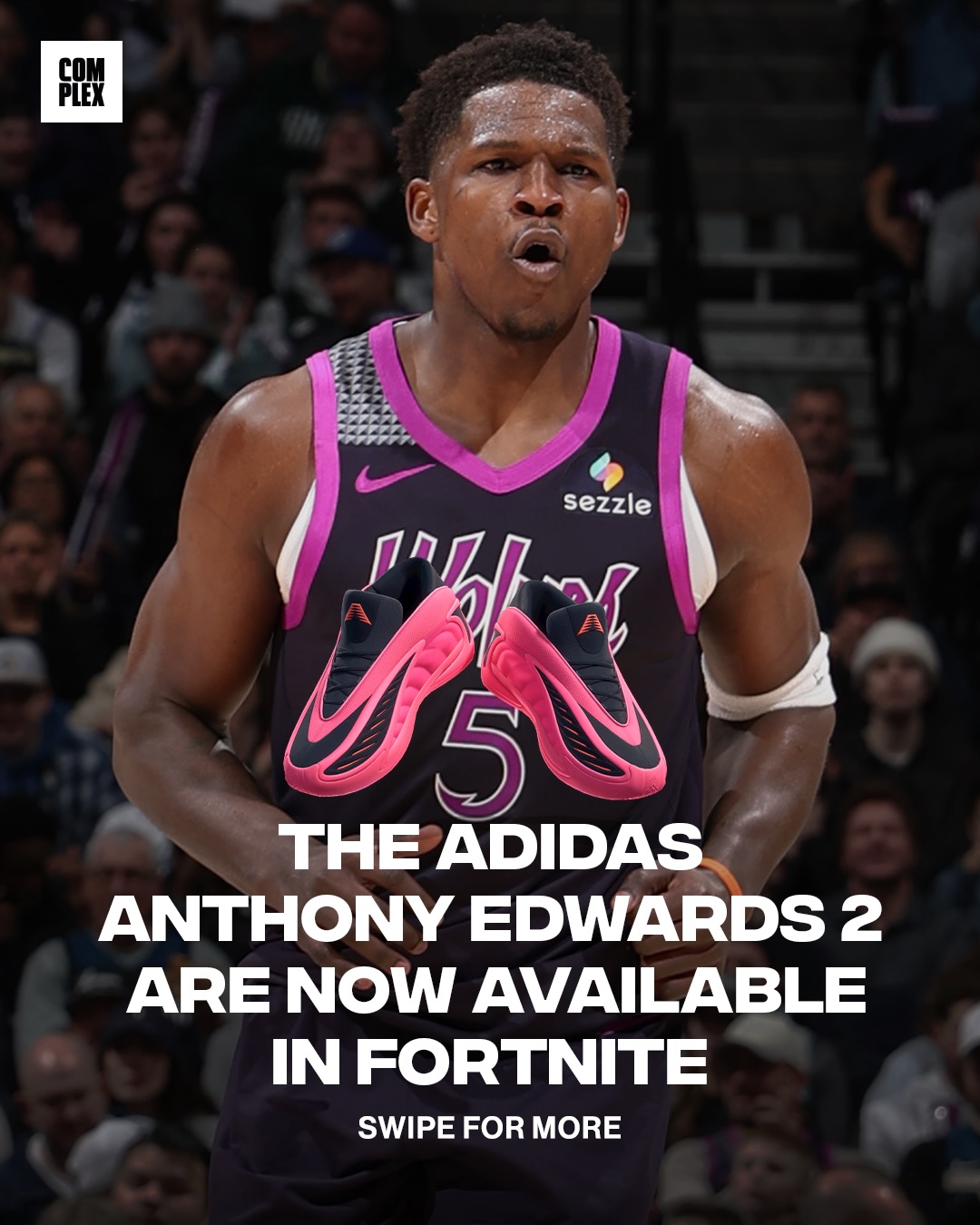 Anthony Edwards’ second signature sneaker has arrived in @fortnite 🔥

🎥: @fortnite / @adidasbasketball 📸: @codepcpy