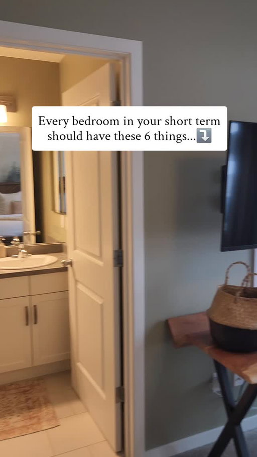 What every Airbnb/STR bedroom should have 👇🏼👇🏼👇🏼

1. A full length mirror

2. Blackout curtains/blinds

3. Somewhere for guests to hang clothes + a luggage rack

4. A light source other than overhead lighting

5. WHITE, high-thread-count sheets (we go all-in with organic cotton sateen 🌿)

6. Two soft + two firm sleeping pillows for max comfort

These are non-negotiables in our brand standard — and they’ve helped us:

✅ Command higher rates
✅ Create consistent 5-star experiences
✅ Build trust and repeat bookings across our portfolio

No matter the unit, the standard is the same — and guests feel it.
That’s how you build a real brand — not just a listing.

🧠 Want to see how we onboard new clients into our Airbnb business without dropping the ball or burning out?

📩 Comment “LEARN” and we’ll send you the link.

#airbnbhost #shorttermrentals #strsetup #strtips #airbnbcohost airbnbautomation airbnbchecklist strwealthacademy vacationrentalbiz strstandard hostlikeapro airbnbbedroom brandingmatters clientonboarding systemsscale