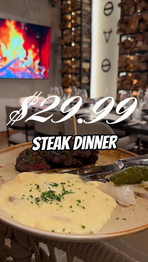 $29.99 STEAK DINNER 🥩 🍽️ Putting you on this Happy Hour ASAP!! This is Origen steakhouse in Gilbert, with another location coming soon to Phoenix.. 👀 Here’s everything we ordered from the Steak Lover’s Happy Hour menu:
🍹 Hibiscus Mezcalita - $10
🍹 Classic Margarita - $10 
🫓 Queso Fundido - $12
🌽 Elote - $12
🥩 10 OZ Filet Mignon with jalapeños & mashed potatoes - $29.99
🍰 Flan (dessert) - $8 
Everything was soooo delicious and good quality food 😋 [hosted] Loved the Filet Mignon, Queso and Hibiscus drink especially. They also have Ribeye Steak and NY Strip available on this Happy Hour, Sunday-Thursday from 3pm-5pm only. 
📍 Gilbert location: 301 N Gilbert Rd, Gilbert, AZ 85234
•
#phoenixarizona #azfoodie #steakdinner #happyhour #gilbertarizona
