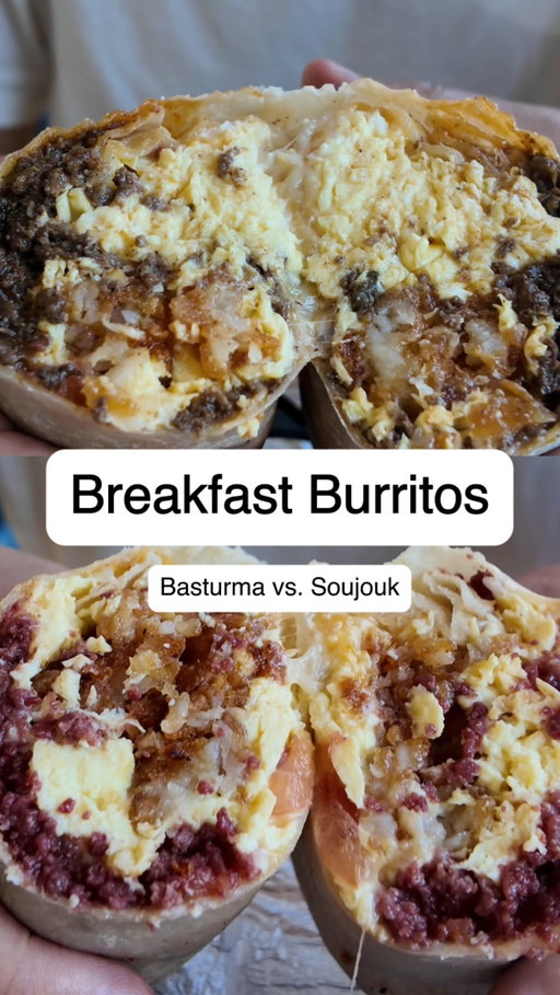 Basturma vs. Soujouk @breadandbreakfastla 💛
Have you tried either? So so good!
Thanks @tryotter for supporting local businesses 🙏

#LifeinLA #breakfastburrito #lafood #vlog