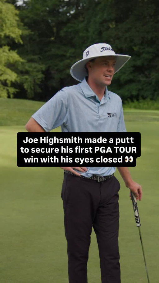 Standing over his putt to win his first PGA TOUR event, all @joehighsmith33 saw were the backs of his eyelids.

@NoLayingUp couldn’t believe it (and neither could we). Watch the full video at the link in bio.