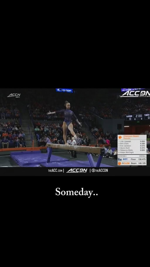He was right.. I made it to the TV 🥺 

#d1athlete #studentathlete #retiredathlete #gymnast #collegegymnastics
