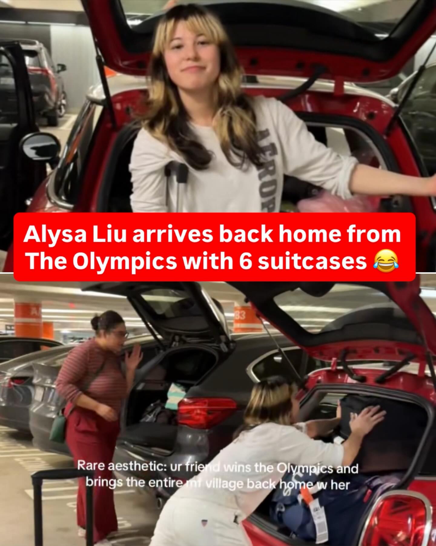 Imagine being the one to pick up Alysa Liu at the airport after The Olympics 😂🥇

(Via bristsh/TT)