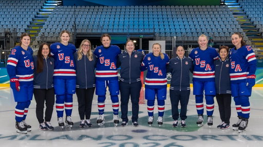 A golden moment shaped by an entire village, on and off the ice 💜
 
Congratulations to Frost staff, including Head Trainer Katie Homan, Equipment Manager Sis Paulsen, Dietitian Kaela Colvard, Sports Psychologist Alex Wulbecker-Smith, and Massage Therapist Jennifer Chee, for their essential contributions to Team USA’s gold!