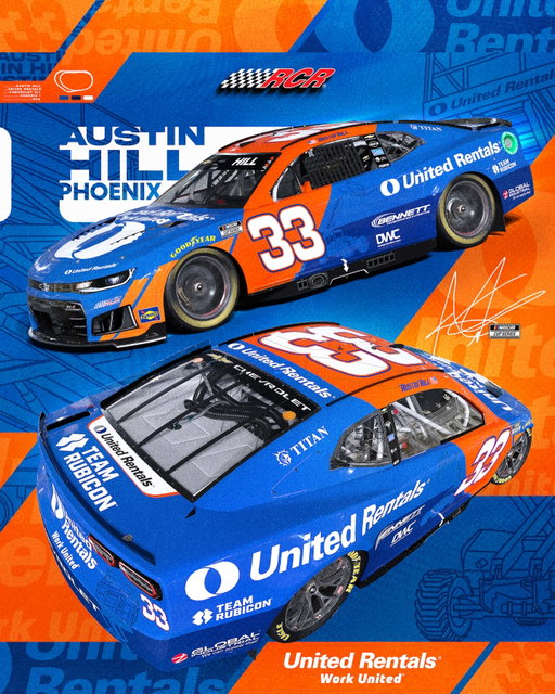 NEWS: United Rentals to sponsor select NASCAR Cup series races with Richard Childress Racing’s Austin Hill in 2026

For more information, please visit rcrracing.com