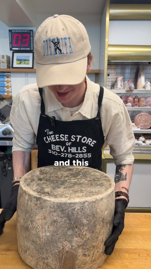 Today’s cheese of the day is a big one! Almost 60 pounds! Neal’s Yard Dairy Montgomery’s Cheddar , made with cows milk and aged for for over 14 months. Cloth bound, nutty, crumbly, and one of our favorites. Come in and try some before it’s gone! #cheesestoreofbeverlyhills #cheesestore #cheesemonger #beverlyhills