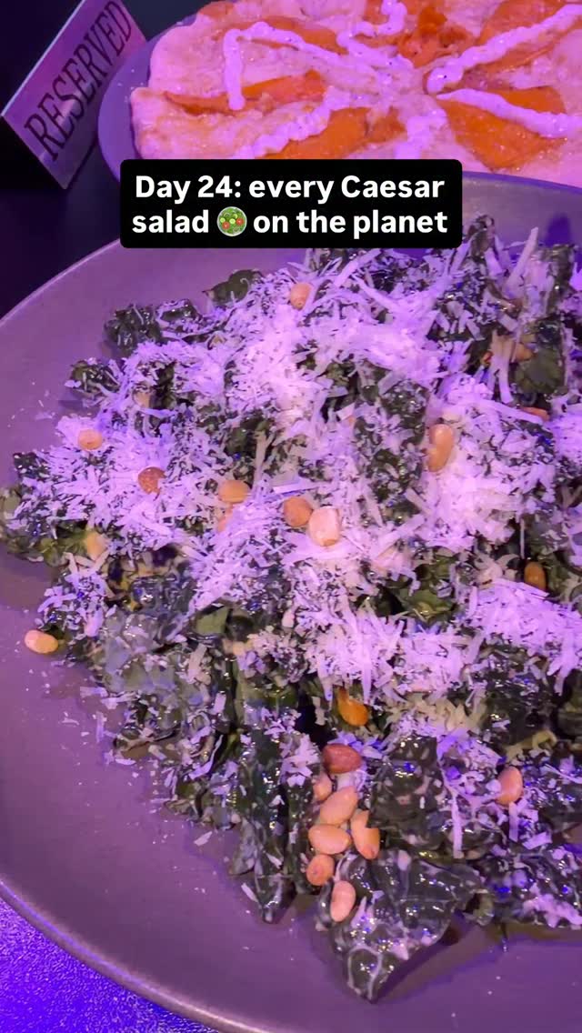 The CAESAR SALAD from the @grandprixplaza in Las Vegas, NV.

Full circle for me and @thejoshelkin, we were in here a few years back, drunk to the gills, first F1 experience of our lives. In the off season, the paddock transforms into an amazing F1 fan experience, with a real life racing experience where your cart will be on the same track the racers will be on in a few months and essentially a full immersive experience where we built our own F1 cars, get into driver's seats and of course...we ate through the menu at the F1 Hub Lounge. Really awesome way to spend some time not completely donating my burrito money to Craps 🎲 😭😮‍💨🤞

The Kale Caesar salad featured black Tuscan kale, roasted pine nuts, Kalamata olive Caesar dressing😮‍💨🤌🤌 ordered some salami forks on the side, and highly encourage an order of the shot Honey Finocchiona pizza...essentially a hot honey, sweet drop peppers, fennel honey, Fresno flakes, aged provolone and San marzano sauce 😮‍💨

Chef brought out new nachos and wings they plan on introducing soon, not a bad bite in the bunch. The wings are gonna be a hit.

They also have a range of custom race-inspired drinks, I ordered the OVERTAKE OASIS, tequila, fresh lime, whatever "Orgeat" is, tiki bitters and nutmeg. Verrrry nice 😭😮‍💨

Yall wanna see more cool experiences to do alongside your food? Also, lmk where I should go next for a great Caesar salad!! 👇🏽👇🏽👇🏽