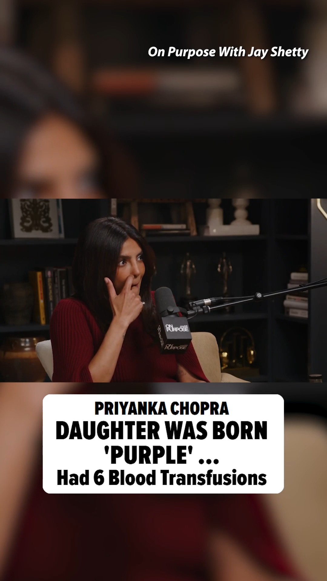 Priyanka Chopra's revealing more details about her daughter Malti's difficult birth ... including how her skin was a bright purple color when she was born.

🎥: On Purpose with Jay Shetty

Full story at the link in bio.