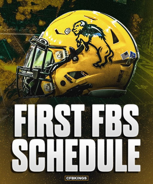 North Dakota State’s schedule for their first season in the FBS was officially announced.

The Bison will face Air Force, Hawaii, New Mexico, Nevada, Northern Illinois, UTEP, Wyoming, and UNLV in Mountain West play.

They notably make the trip out to Hawaii and go to Las Vegas to face UNLV.

What do you think NDSU’s record will be during their first season at the FBS level?