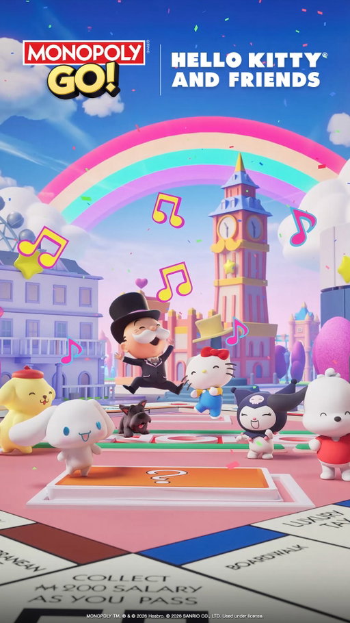 you can never have too many friends... so @HelloKitty and Friends are joining MONOPOLY GO! 🎀🎲 join the fun March 10