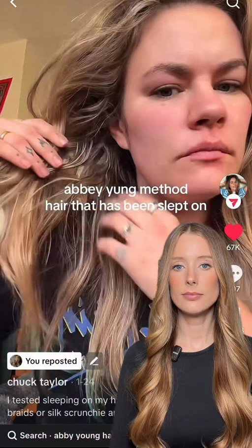 This is why building a haircare routine with products that properly condition is so much more important than people realize! It’s not just about the hassle of dealing with tangles (although that’s a huge factor too), it’s about protecting your hair & preventing breakage. 

Video is by nevermindchuck on Tik Tok- she’s a hairstylist testing out The Abbey Yung Method if you want to see what she’s using 🥰

#abbeyyungmethod #haircare #heathyhair