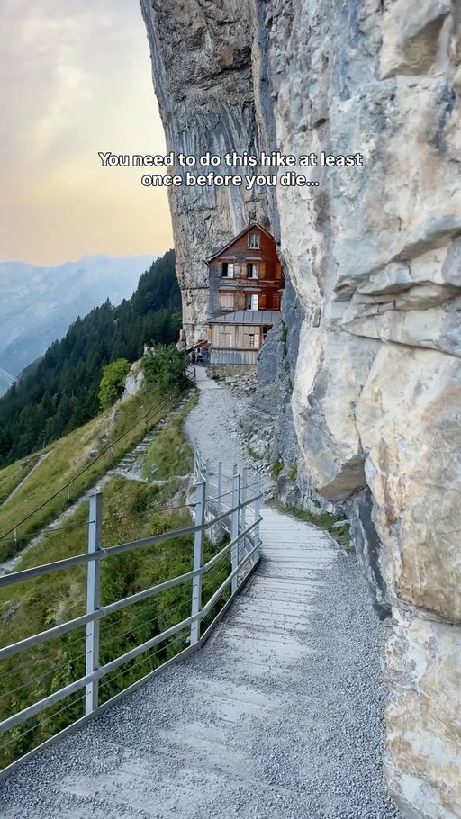 Follow @isabella.aroundtheworld for more daily travel inspiration and epic hikes! 😍

One of my favourites in Switzerland: 

📍Appenzell
Wasserauen - Seealpsee - Schäfler - Wasserauen

🥵 Difficulty: Intermediate - Hard 
🥾 Length: 14.5 km | ~ 7 hours
📈 Elevation gain: apx. 1.000m

There’s also the option to take the cable car from Wasserauen to Ebenalp, hike to Schäfler and then down to Seealpsee and back to save lots of time and elevation gain.

But as always: Hiking up is fun and saves you 💸

The hike up to Seealpsee is not too strenous and gets really busy in summer. Take a swim there and admire the views, then hike a relatively short but very steep trail up to Schäfler.

The views up there are amazing and you can even stay overnight at “Berggasthaus Schäfler” to experience the sunset there. 

Then head back down to Wasserauen via Ebenalp and Aescher guesthouse. (also amazing for photos)

#switzerland #summerinthemountains #hikes