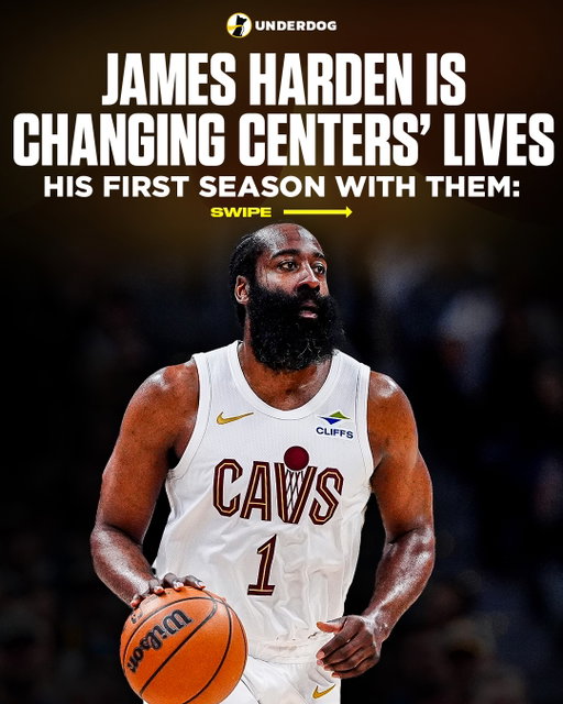 James Harden has been elevating Centers everywhere he goes 👀