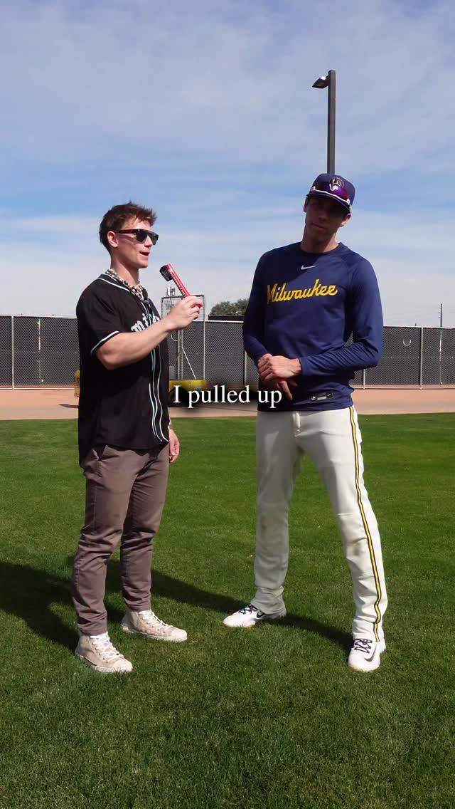 Legendary Marlins team🔥 It was dope to finally meet Christian Yelich ahead of his 14th season in MLB⚾️Yelich debuted with the Marlins in July 2013 and played with them until he got traded to the Brewers before the 2018 season🦾 Bro signed a ticket stub for me in September 2013 at Nationals Park and I’ll never forget it💯Stay tuned for so much more Spring Training content coming soon👀 #marlins #baseball #mlb #legend #goat