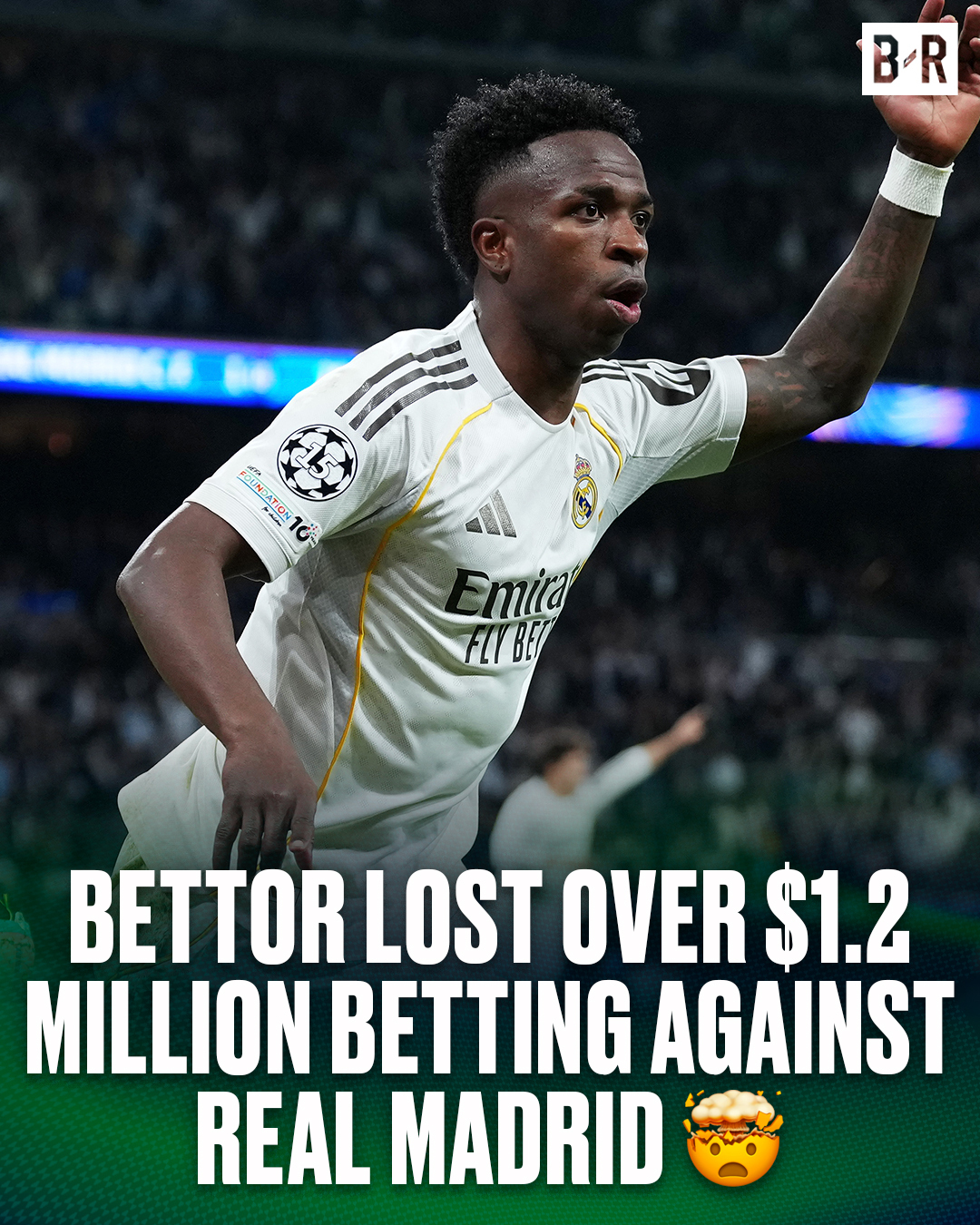 THIS IS WILD 😭

Someone put $1.2M on Real Madrid not winning today... 

Paid the price ❌