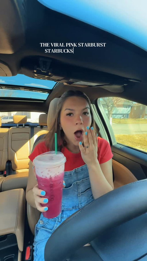 STARBUCKS PINK STARBURST REFRESHER 🍓🌸🩷✨ @starbucks #lifestyleinfluencer #starbucksdrinks #starbucksvlog #starbucksorder #starbucksrefreshers