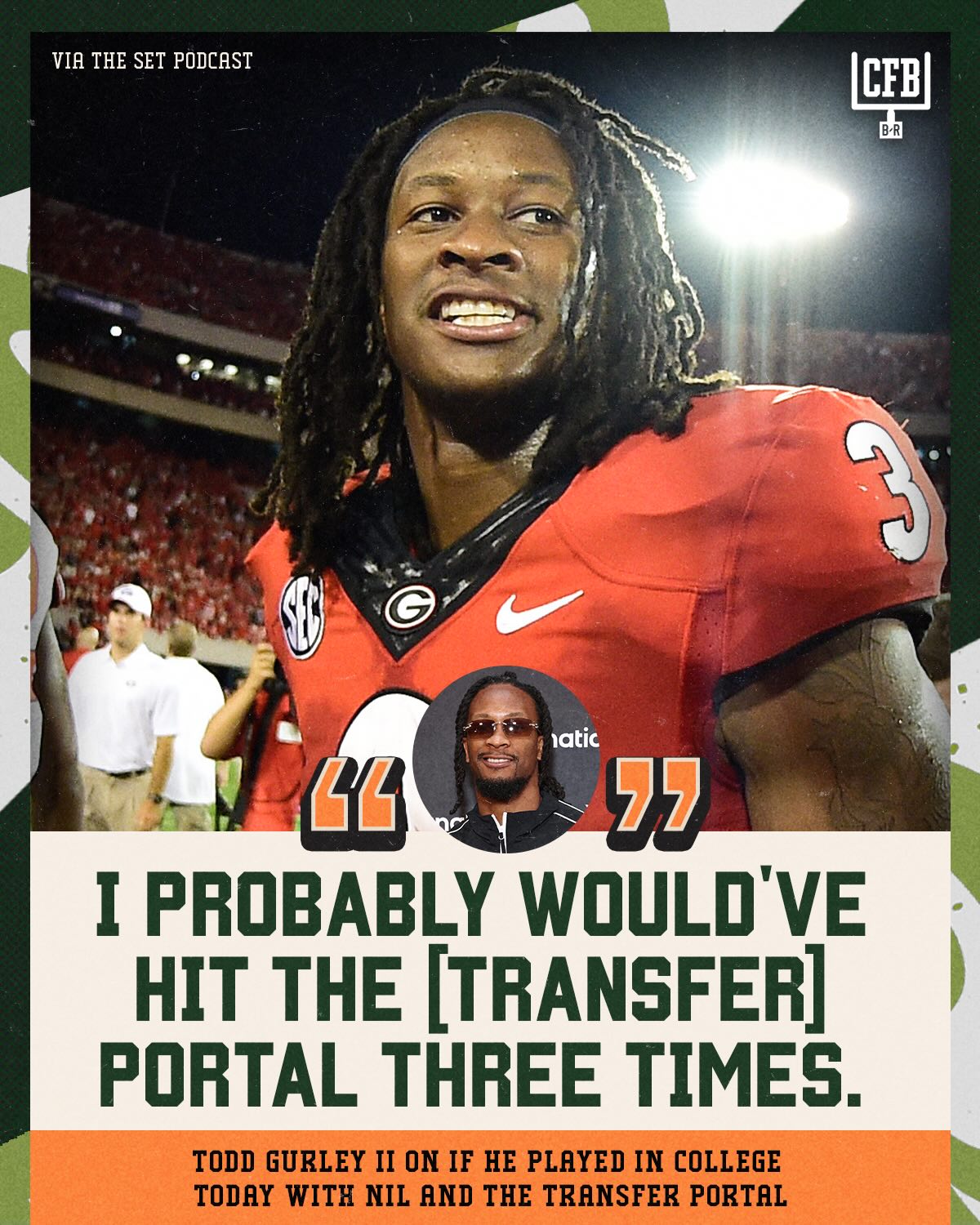 Todd Gurley says he would’ve played for these schools if there were NO restrictions in the transfer portal 👀

Which school would you have wanted to see @tg4hunnid at? 🍿

(via @thesetshow_) 

#cfb #collegefootball #football #transferportal