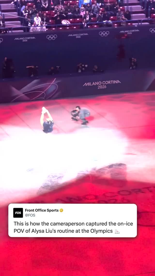 Olympic figure skating featured incredible on-ice camera work, especially during Alysa Liu’s exhibition routine ⛸️

(🎥 via euse8/TikTok)

#alysaliu #olympics #figureskating