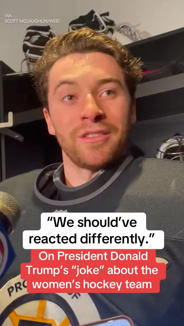 Team USA goalie Jeremy Swayman says the men’s team should have reacted differently to President Donald Trump’s joke about the women’s hockey team.

(via Scott McLaughlin/WEEI) 

#hockey #nhl #olympics