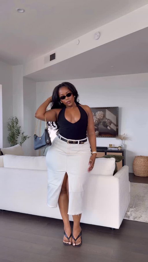 We call this look ✨Sophistisexy✨ comment “Outfit” and I’ll send you the links to everything shown & sizes 🤍
-Details-
Skirt @showpo 
Top- @skims punge bodysuit layered with a @fashionnova bodysuit 
belt & shoes- @amazonfashion 
Sunnies- @miumiu 
Bag- @prada 
Fragrances- @noyz_official Only Human Mylk de Parfum + @loreworld Sublimity 

https://liketk.it/5W0PS