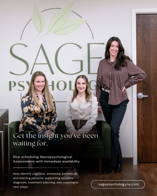 When answers feel unclear, a neuropsychological assessment can help bring clarity.

🌿 At Sage Psychology, we currently have immediate openings for neuropsychological assessments for children, adolescents, and adults. 

These comprehensive evaluations help identify cognitive, emotional, behavioral, and learning patterns, supporting accurate diagnosis, treatment planning, and meaningful next steps.

If you’ve been waiting for an opening, now is a good time to begin.
→  Click the link in bio to book your assessment today! 

#NeuropsychologicalAssessment #PsychTesting #MentalHealthCare #ADHDAssessment #LearningSupport #ClinicalPsychology #PsychologyServices #ImmediateAvailability #SagePsychology