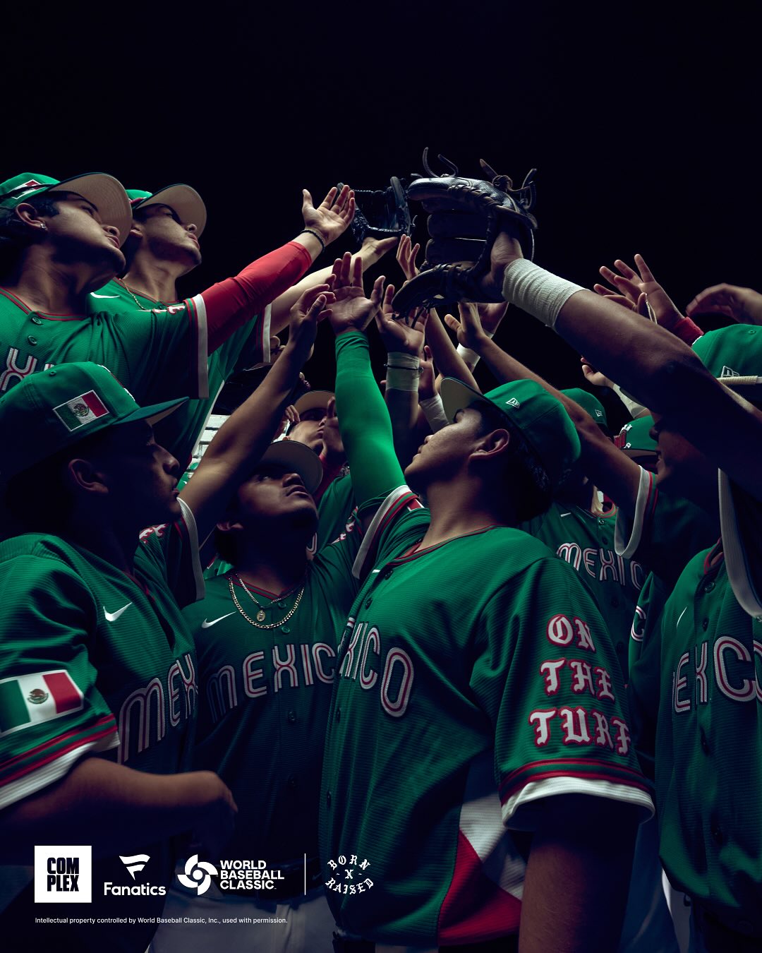 WORLD BASEBALL CLASSIC™ X BORNXRAISED COLLECTION

THE WORLD BASEBALL CLASSIC™ BORN X RAISED CAPSULE IS A SALUTE TO TEAM MEXICO. BUILT FROM THE HEART OF LA, CELEBRATING THE MARRIAGE OF HERITAGE AND SPORT, THIS COLLECTION FLIPS TRADITIONAL BASEBALL STAPLES INTO STATEMENTS OF PRIDE.

AVAILABLE NOW ON THE COMPLEX APP, COMPLEX.COM, FANATICS.COM, MLBSHOP.COM AND NIKE APP